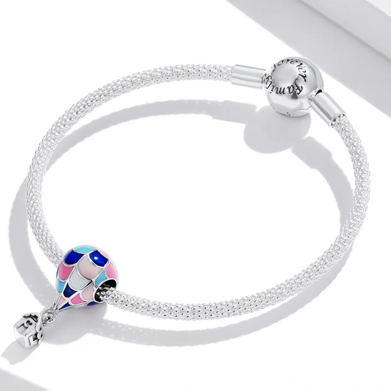 (imagem para) Pandora Style Dream Hot Air Balloon Charm - BSC545 - Visualizar 3