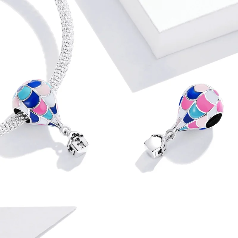 (imagem para) Pandora Style Dream Hot Air Balloon Charm - BSC545 - Visualizar 4