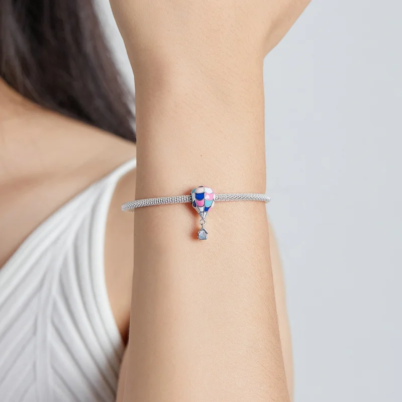 (imagem para) Pandora Style Dream Hot Air Balloon Charm - BSC545 - Visualizar 5