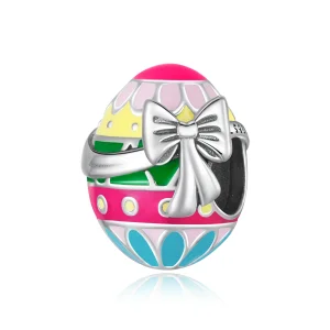 (imagem para) Pandora Style Easter Egg with Bow Charm - SCC2119