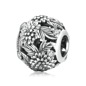 (imagem para) Pandora Style Embossed Flowers Charm - SCC2097