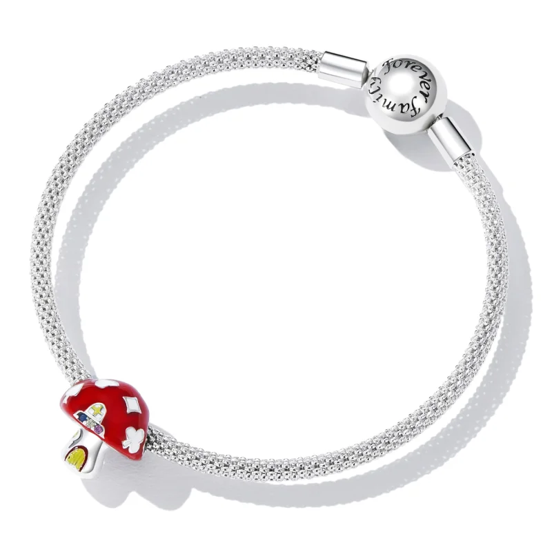 (imagem para) Pandora Style Exquisite Mushroom House Charm - SCC2246 - Visualizar 5