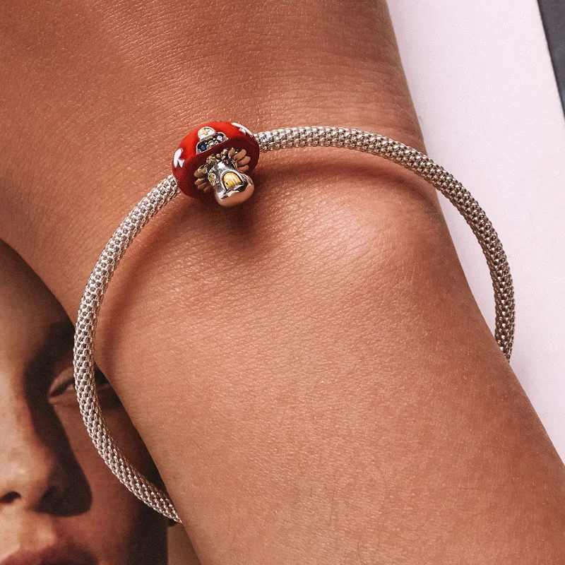 (imagem para) Pandora Style Exquisite Mushroom House Charm - SCC2246 - Visualizar 6