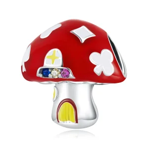 (imagem para) Pandora Style Exquisite Mushroom House Charm - SCC2246