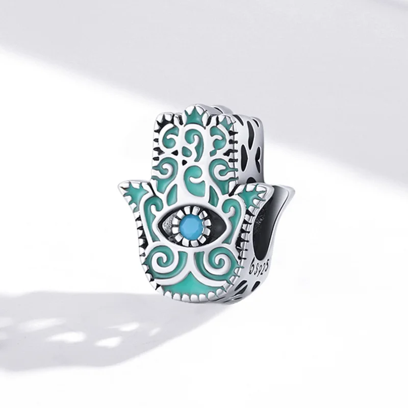 (imagem para) Pandora Style Eye of Fatima Charm - BSC510 - Visualizar 2