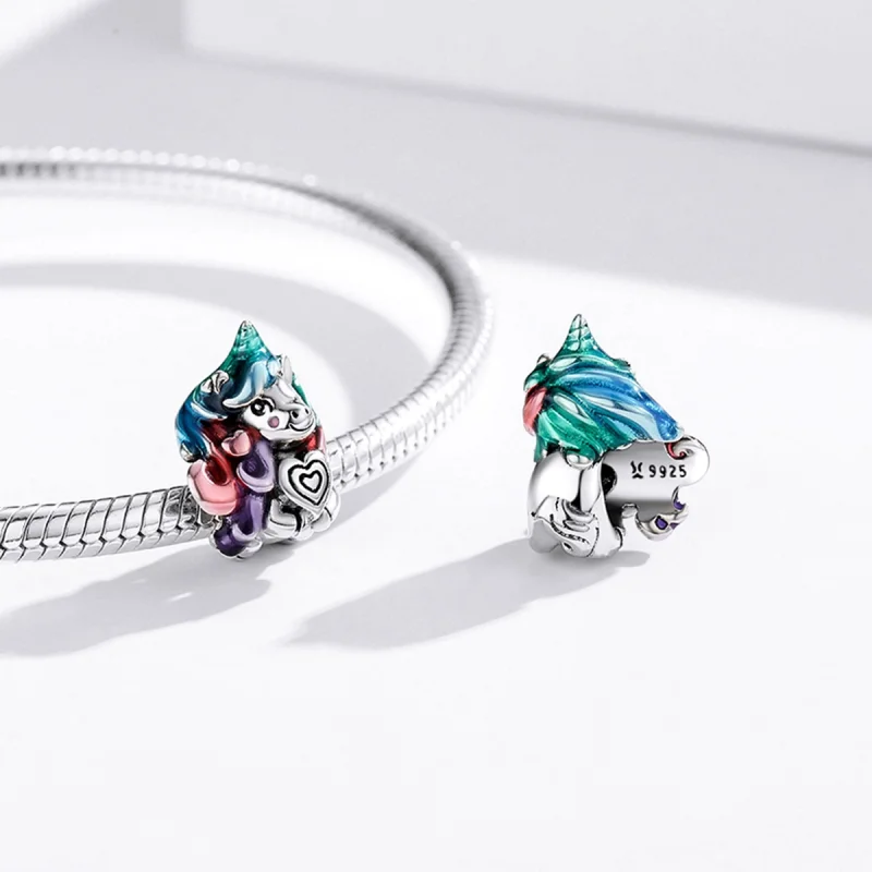 (imagem para) Pandora Style Fantasy Pony Charm - SCC1919 - Visualizar 4