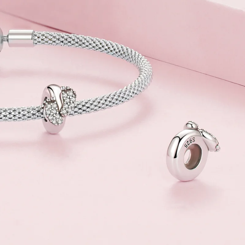 (imagem para) Pandora Style Feet Spacer Charm - BSC688 - Visualizar 4