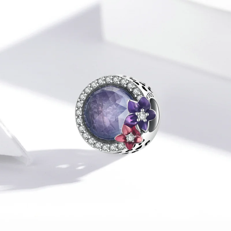 (imagem para) Pandora Style Feminine Power - Brilliant Flowers Charm - SCC2141 - Visualizar 2