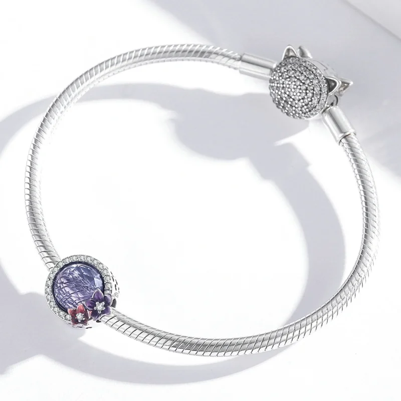 (imagem para) Pandora Style Feminine Power - Brilliant Flowers Charm - SCC2141 - Visualizar 3