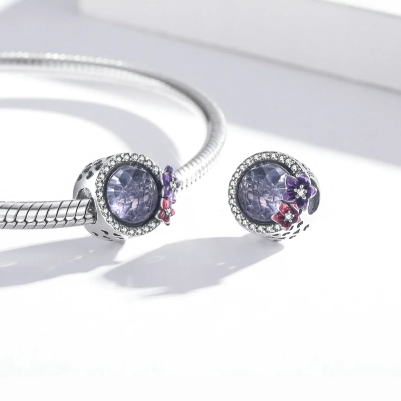 (imagem para) Pandora Style Feminine Power - Brilliant Flowers Charm - SCC2141 - Visualizar 4