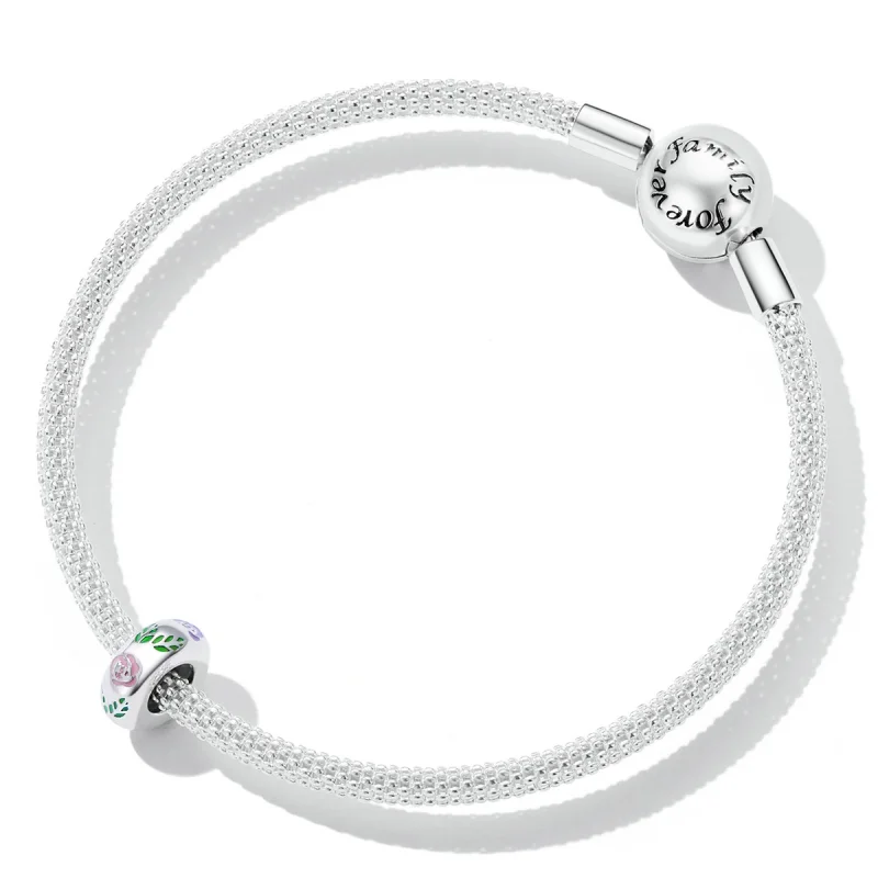 (imagem para) Pandora Style Flower Doodle Charm - BSC596 - Visualizar 5