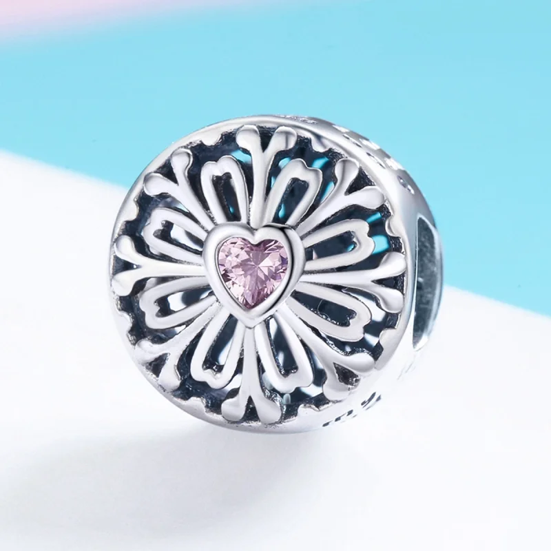 (imagem para) Pandora Style Flower of Friendship Charm - SCC740 - Visualizar 2