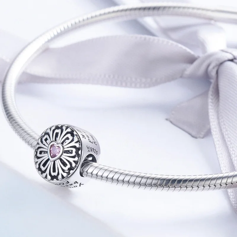 (imagem para) Pandora Style Flower of Friendship Charm - SCC740 - Visualizar 3