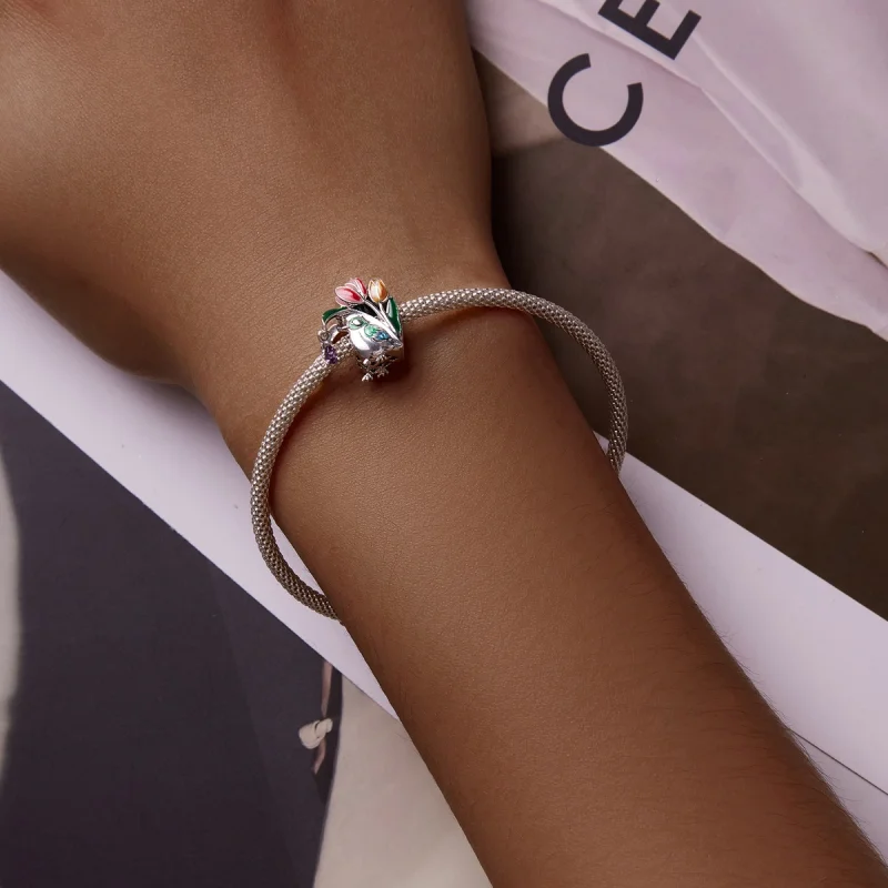 (imagem para) Pandora Style Flowers and Birds - Rain Charm - SCC2193 - Visualizar 5