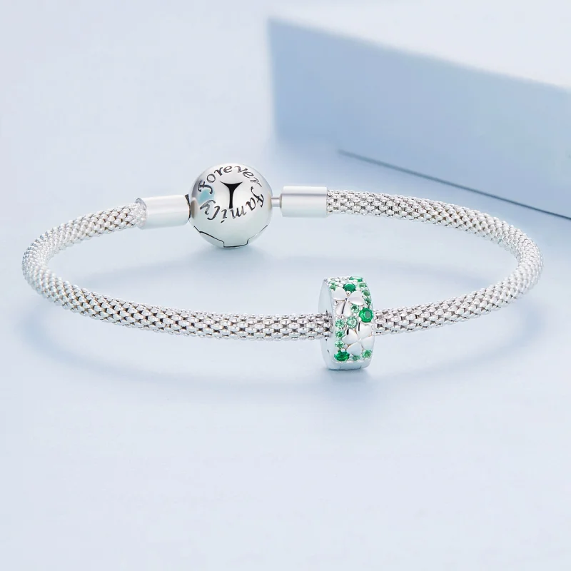 (imagem para) Pandora Style Four Leaf Clover Clip - BSC678 - Visualizar 5