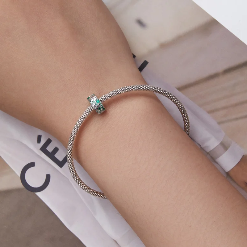 (imagem para) Pandora Style Four Leaf Clover Clip - BSC678 - Visualizar 6