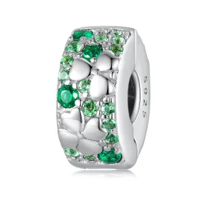 Pandora Style Four Leaf Clover Clip - BSC678 (imagem para) Pandora Style Four Leaf Clover Clip - BSC678