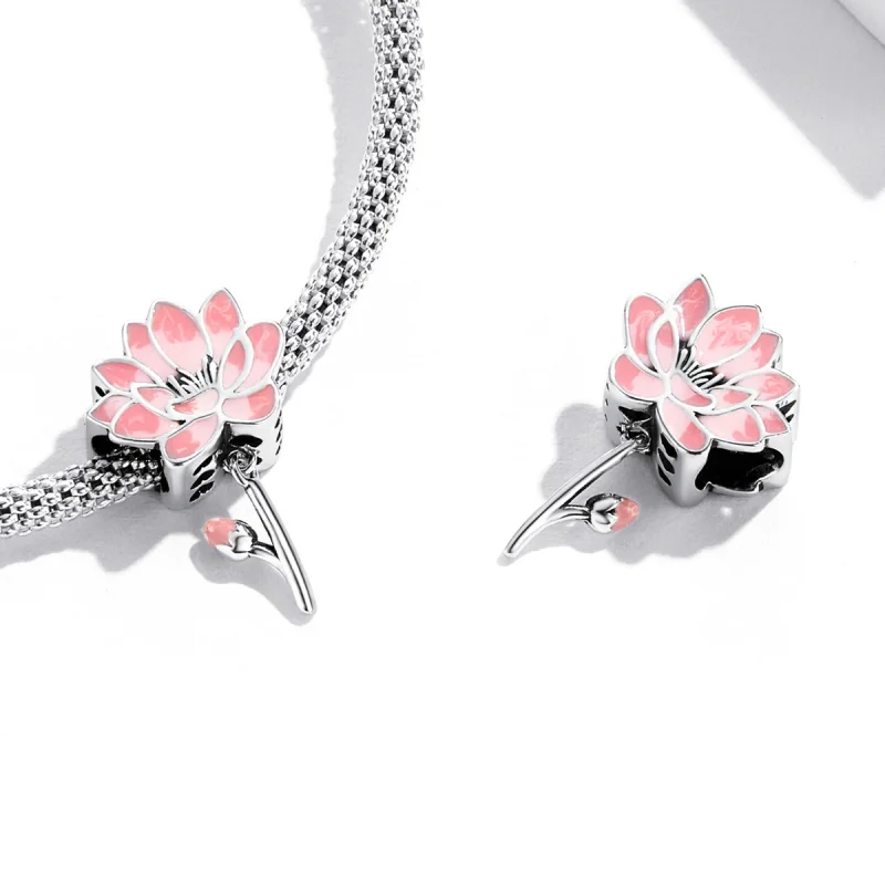 (imagem para) Pandora Style Fresh Lotus Charm - SCC2157 - Visualizar 4