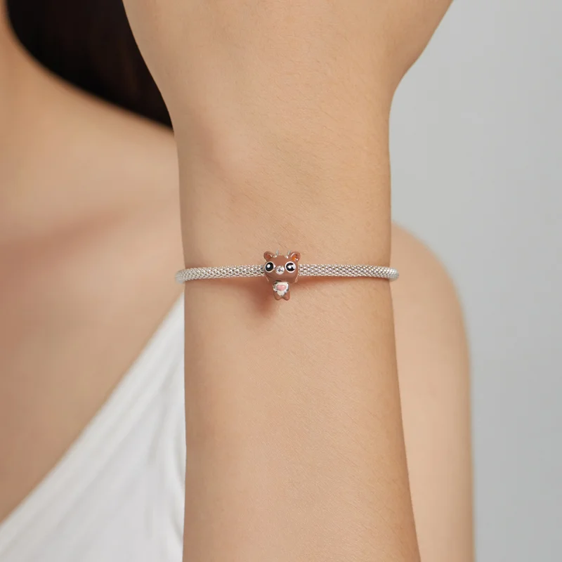 (imagem para) Pandora Style Funny Deer Charm - SCC1934 - Visualizar 5