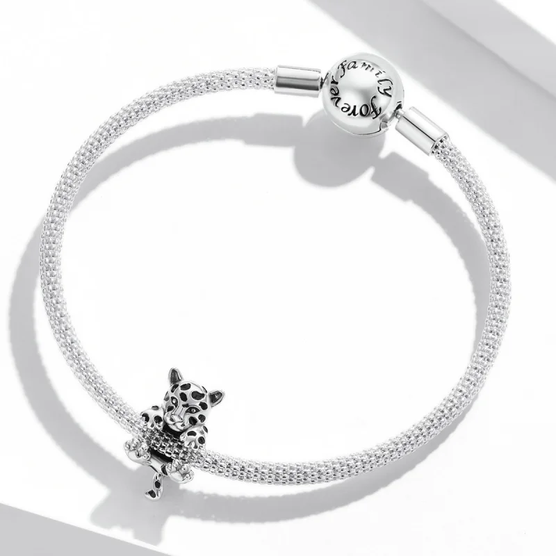 (imagem para) Pandora Style Funny Little Cheetah Charm - BSC556 - Visualizar 3