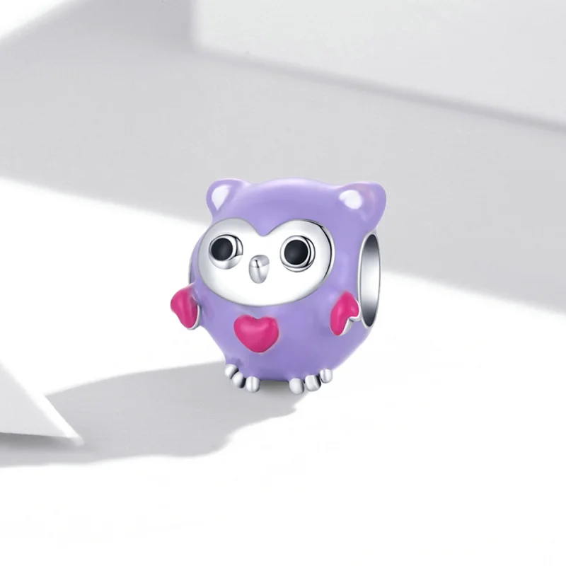 (imagem para) Pandora Style Funny Owl Charm - SCC1932 - Visualizar 2