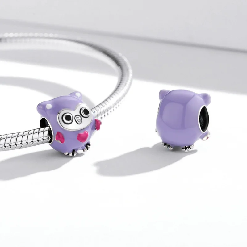 (imagem para) Pandora Style Funny Owl Charm - SCC1932 - Visualizar 4