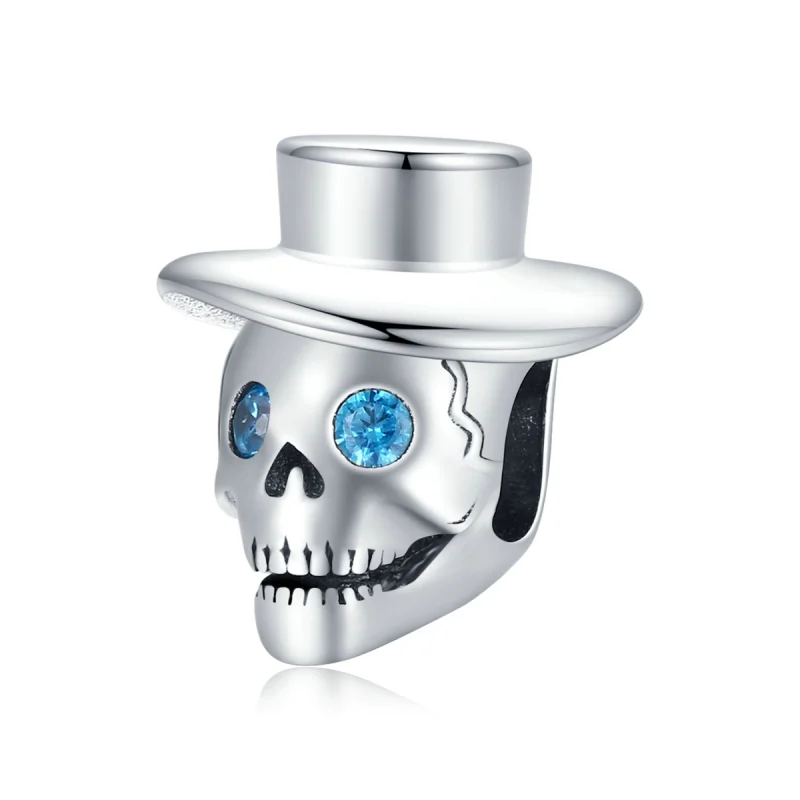 (imagem para) Pandora Style Gentleman Skull Charm - BSC525
