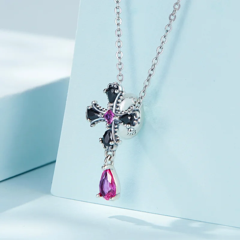 (imagem para) Pandora Style Gothic Cross Spacer Charm - SCC2381 - Visualizar 2