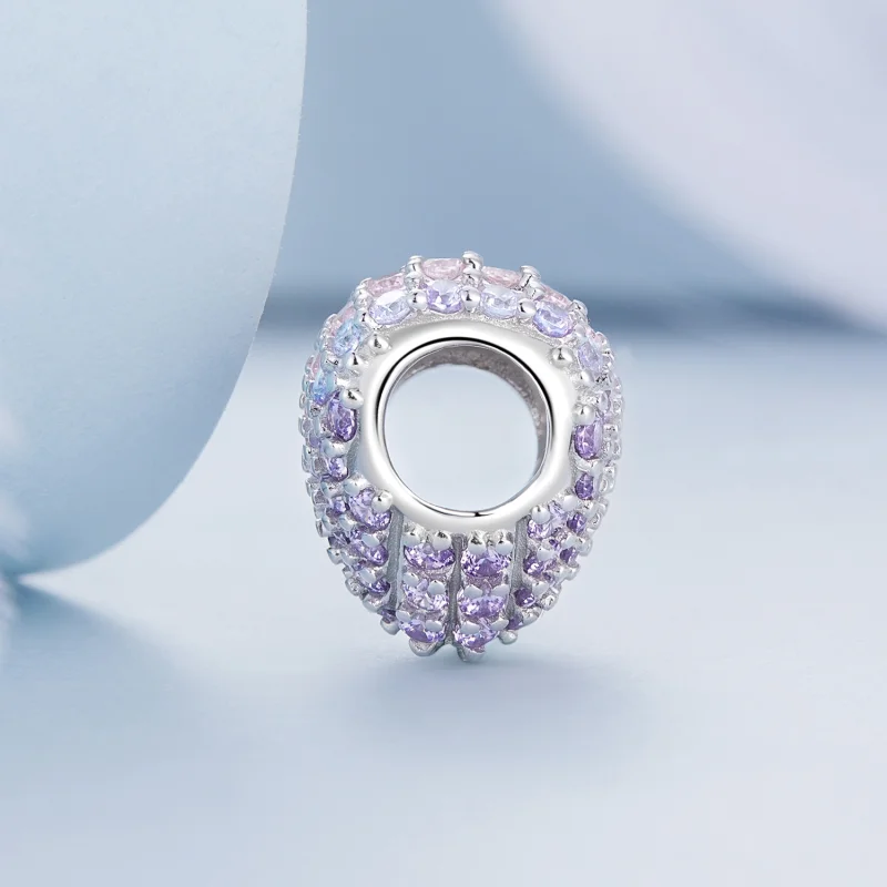 (imagem para) Pandora Style Gradient Heart Charm - BSC624 - Visualizar 3