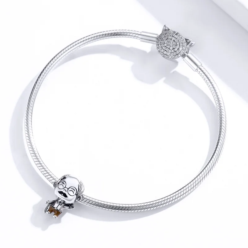 (imagem para) Pandora Style Grandfather Charm - BSC176 - Visualizar 3