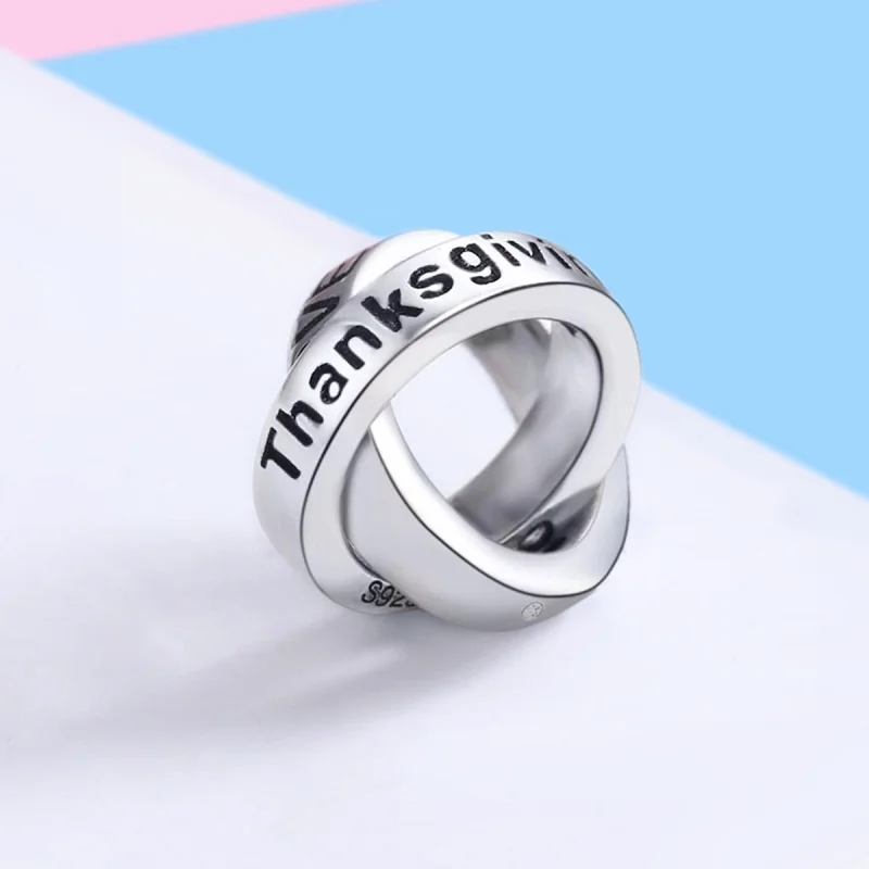 (imagem para) Pandora Style Grateful to You Charm - SCC227 - Visualizar 3