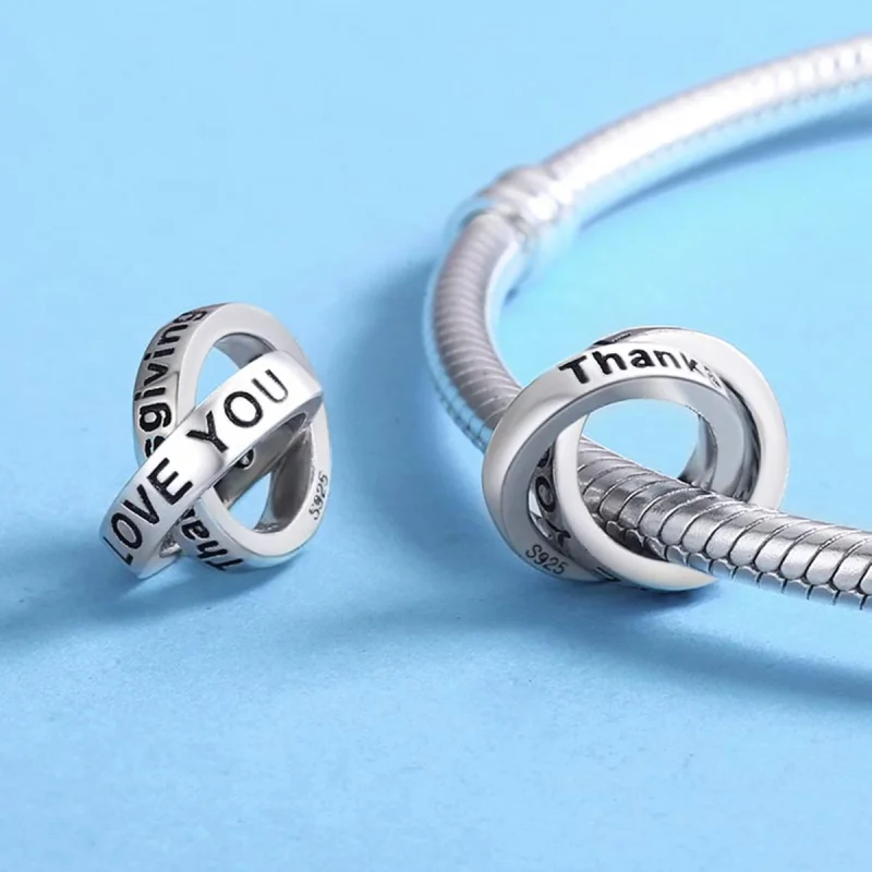 (imagem para) Pandora Style Grateful to You Charm - SCC227 - Visualizar 5