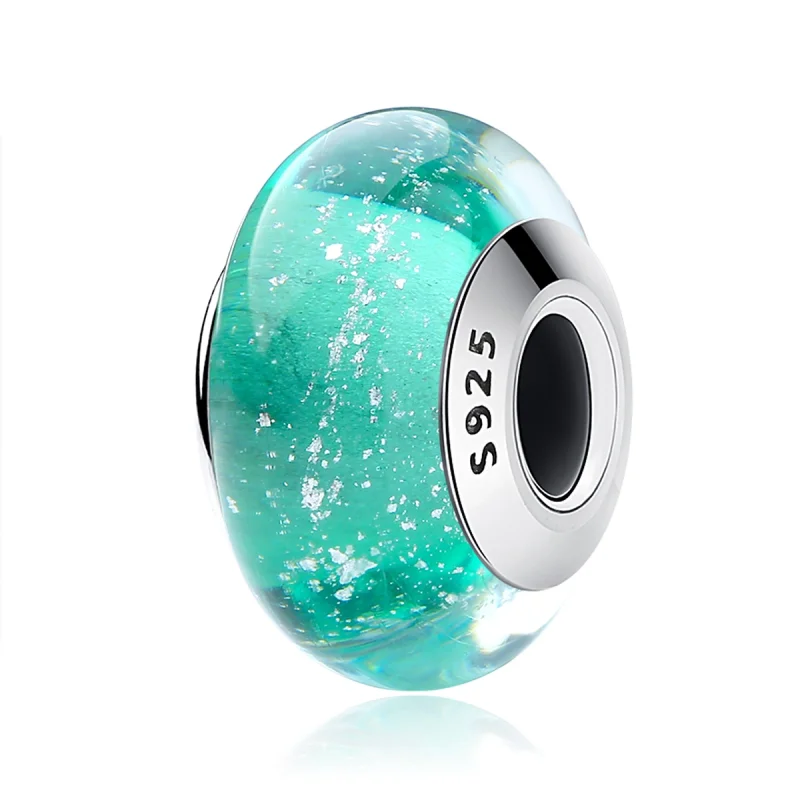 (imagem para) Pandora Style Green Murano Glass Charm - SCZ021 - Visualizar 2