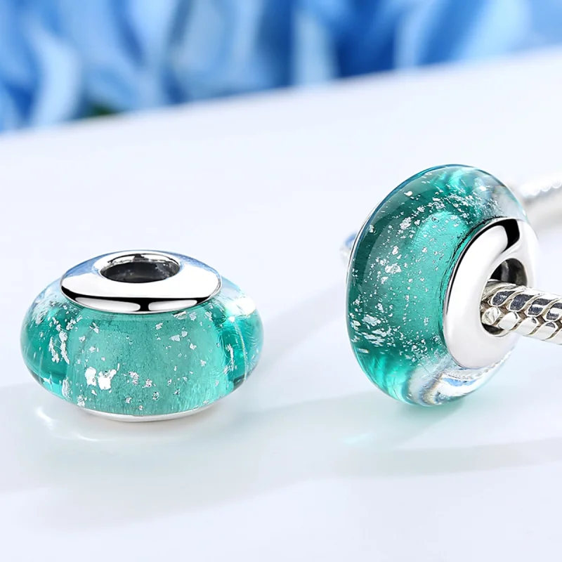(imagem para) Pandora Style Green Murano Glass Charm - SCZ021 - Visualizar 3