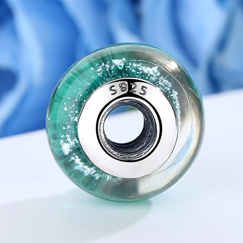 (imagem para) Pandora Style Green Murano Glass Charm - SCZ021 - Visualizar 4