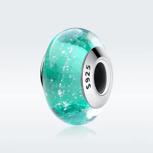 (imagem para) Pandora Style Green Murano Glass Charm - SCZ021