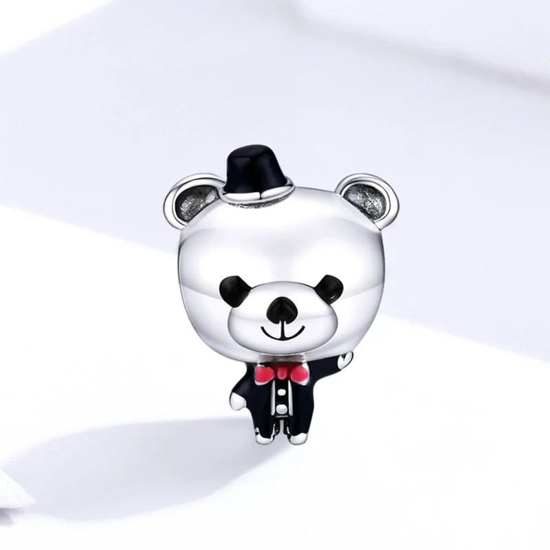 (imagem para) Pandora Style Groom Bear Charm - SCC1473 - Visualizar 2