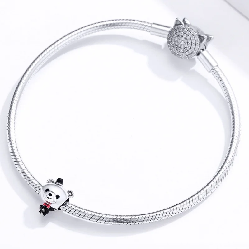 (imagem para) Pandora Style Groom Bear Charm - SCC1473 - Visualizar 3