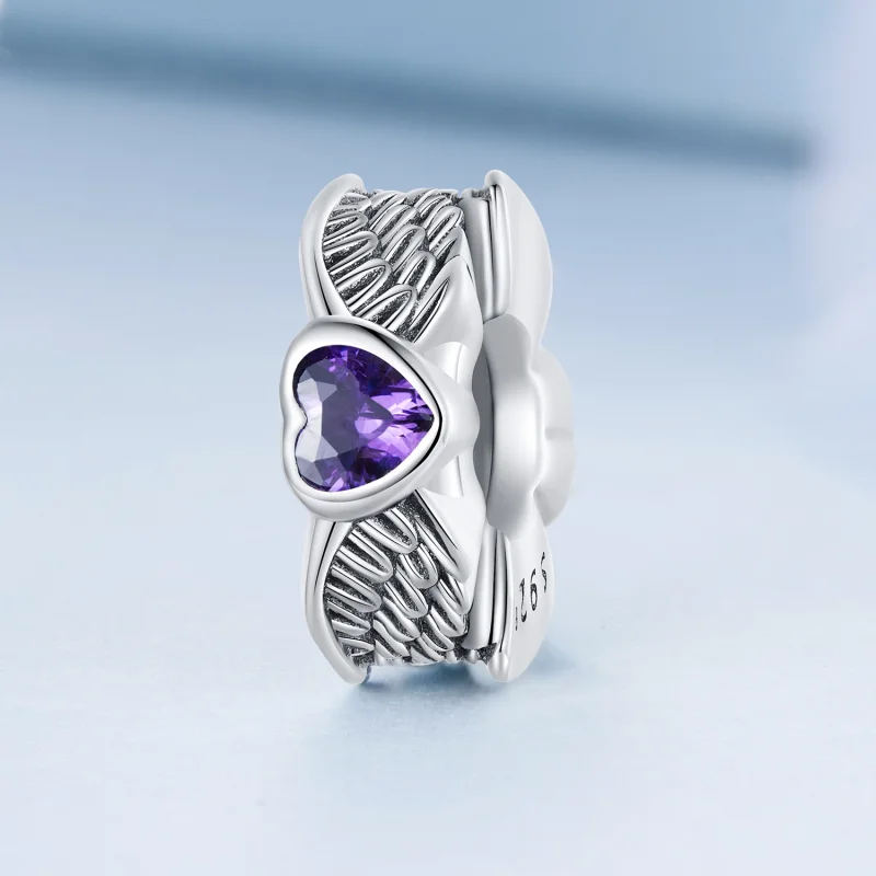 (imagem para) Pandora Style Guardian Heart Spacer Charm - BSC677 - Visualizar 2