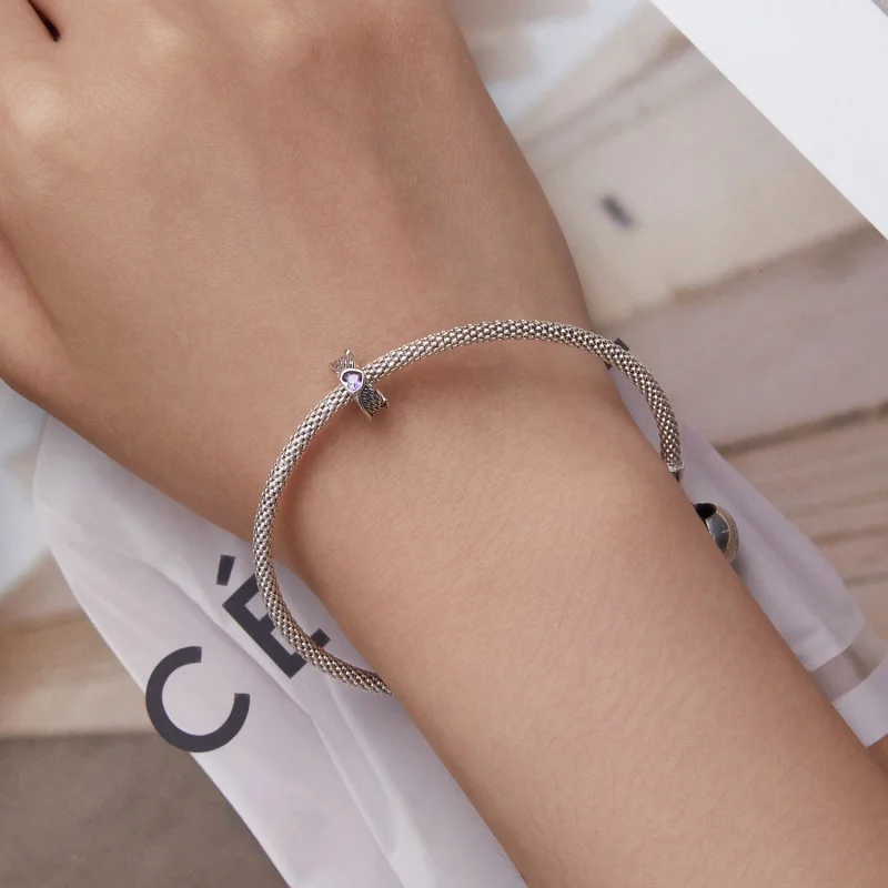 (imagem para) Pandora Style Guardian Heart Spacer Charm - BSC677 - Visualizar 6