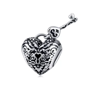 (imagem para) Pandora Style Heart Lock Charm - SCC1447