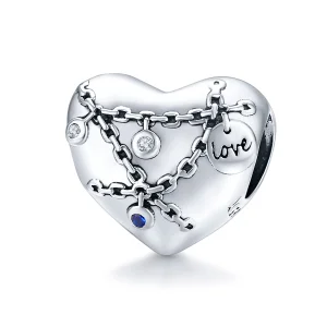 (imagem para) Pandora Style Heart Lock Charm - SCC1538