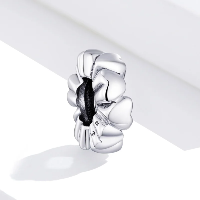 (imagem para) Pandora Style Heart to Heart Charm - SCC1521 - Visualizar 3