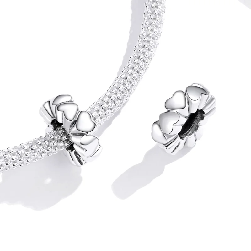 (imagem para) Pandora Style Heart to Heart Charm - SCC1521 - Visualizar 4