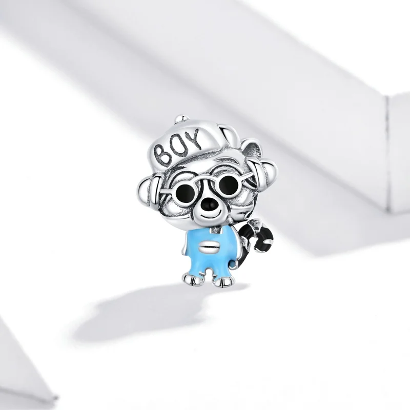 (imagem para) Pandora Style Hip Hop Raccoon Charm - SCC1629 - Visualizar 2