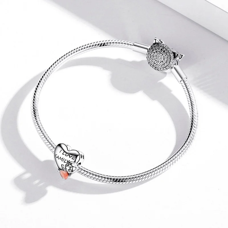 (imagem para) Pandora Style I Love My Home Charm - BSC478 - Visualizar 3