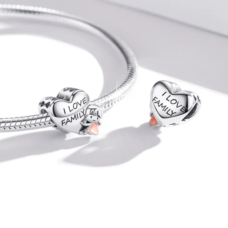 (imagem para) Pandora Style I Love My Home Charm - BSC478 - Visualizar 4