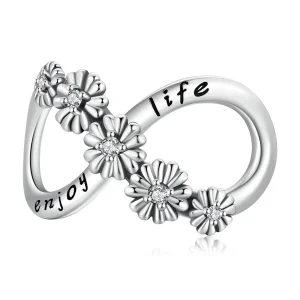 (imagem para) Pandora Style Infinite Flowers Charm - SCC2099