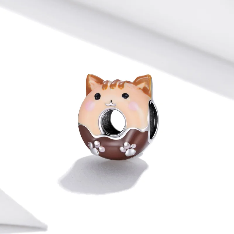 (imagem para) Pandora Style Kitty Donuts Charm - SCC1877 - Visualizar 2