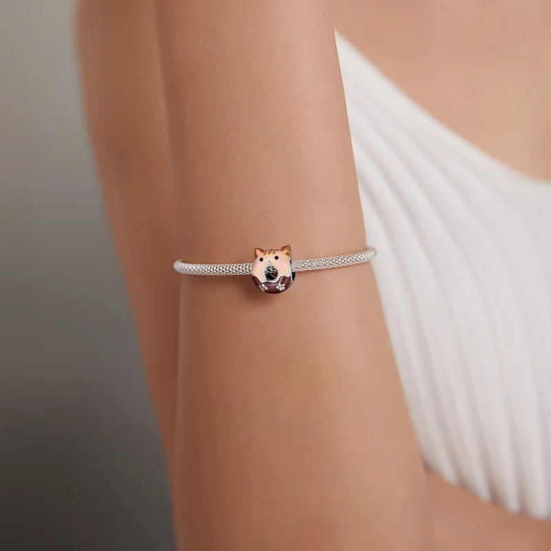 (imagem para) Pandora Style Kitty Donuts Charm - SCC1877 - Visualizar 5